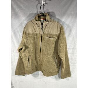 Mens timberland Sherpa brown khaki jacket size XL